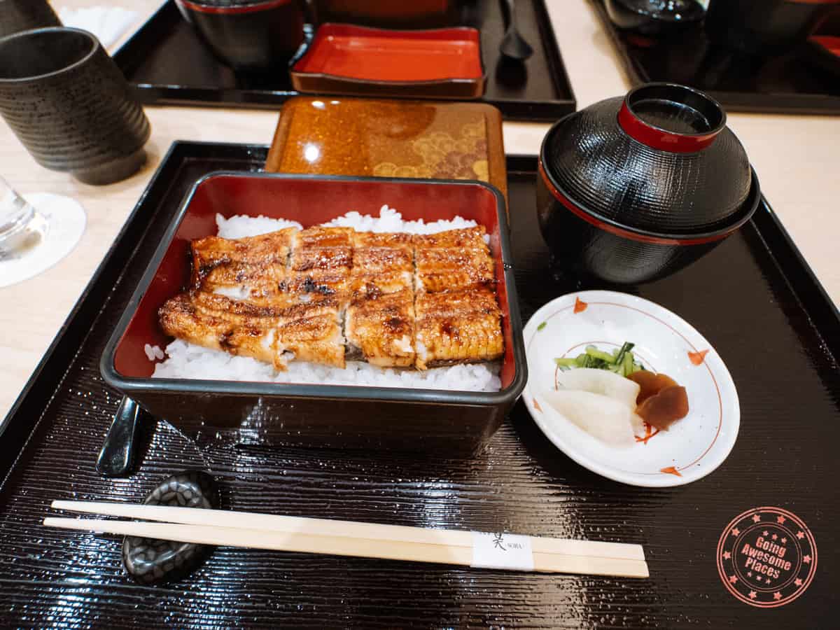 10 Day Japan Itinerary For First Timers - Modern Golden Route unagi set meal at unagi sora