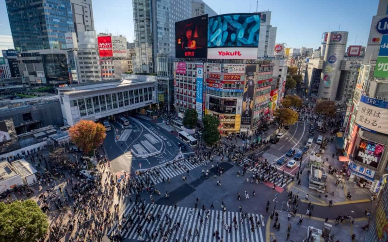 shibuya scramble in tokyo