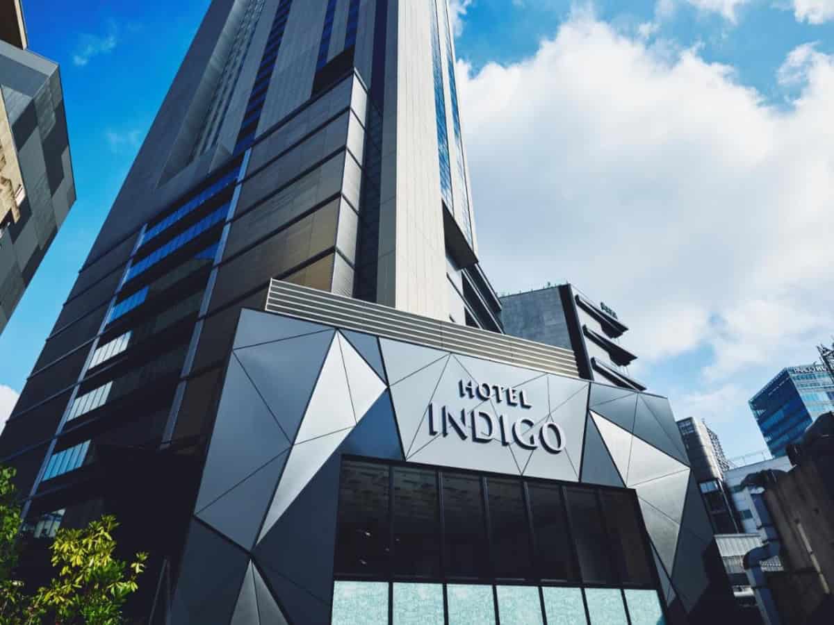ground view of entrance to hotel indigo tokyo shibuya