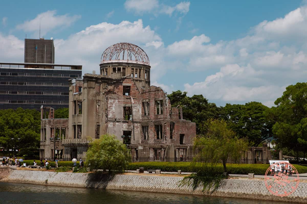 the leftover ruins of the atomic bomb dome