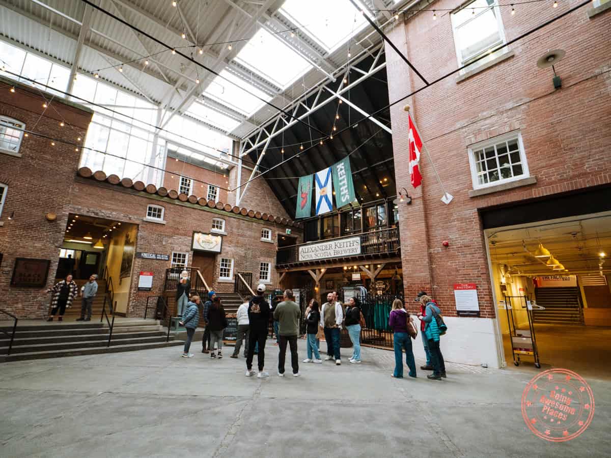 entrance to alexander keith's brewery tour in halifax
