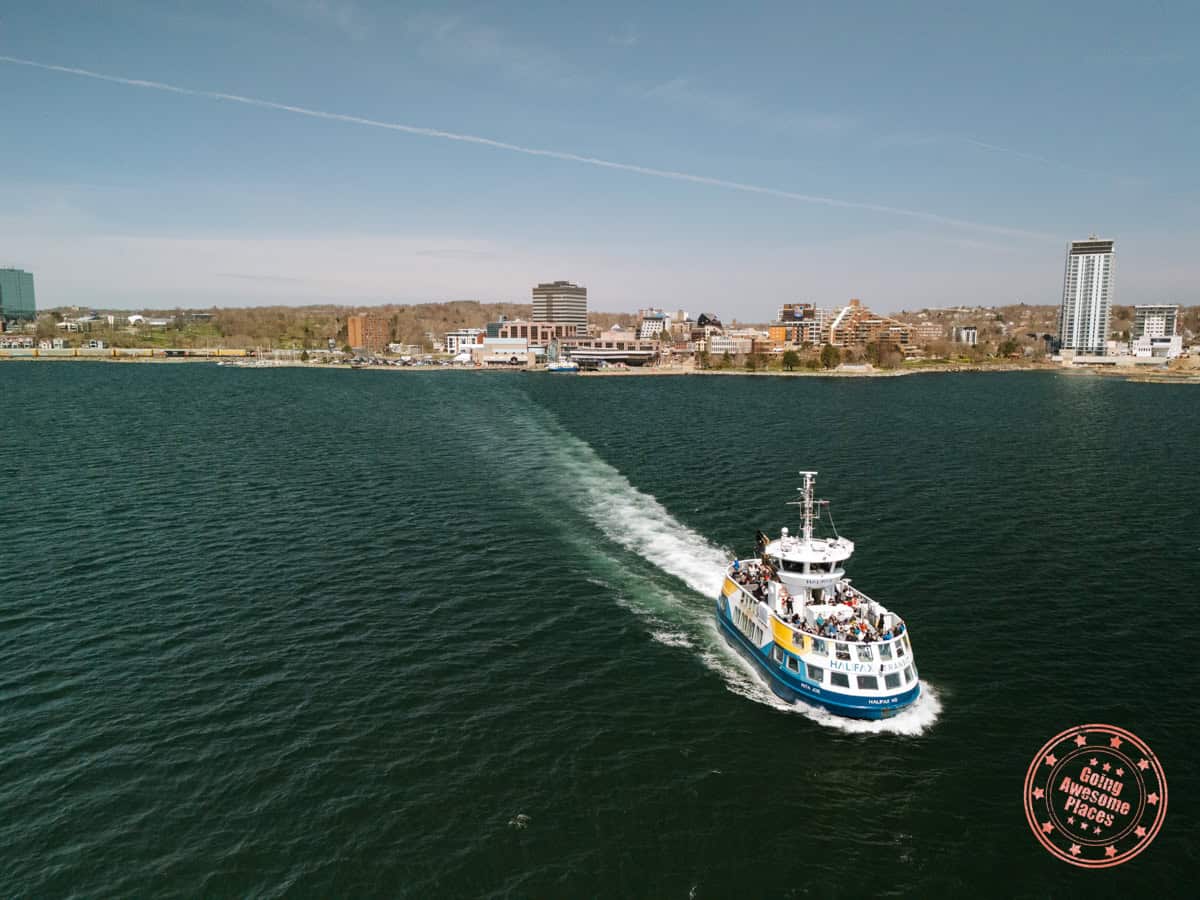 halifax ferry on the water going from dartmouth to halifax