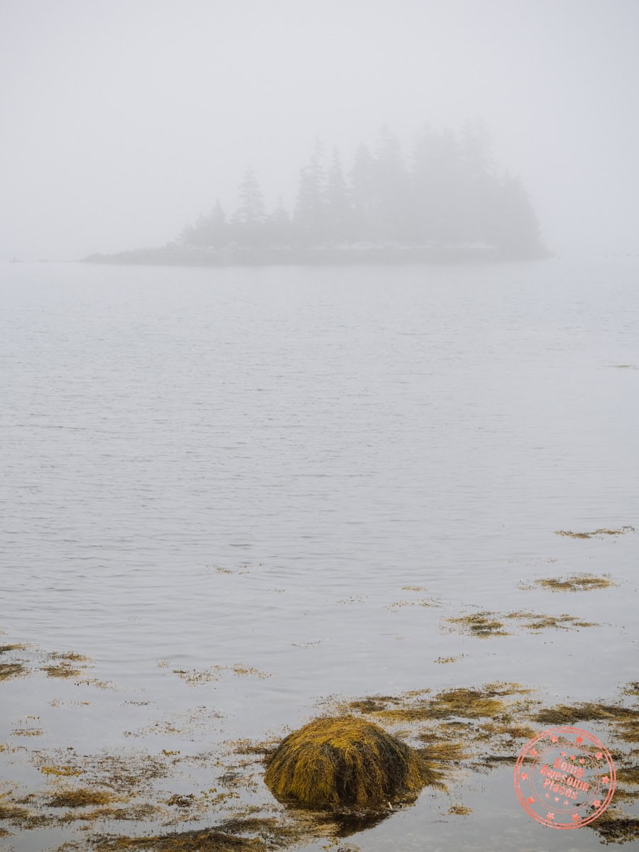 indian harbour shrounded by cloud