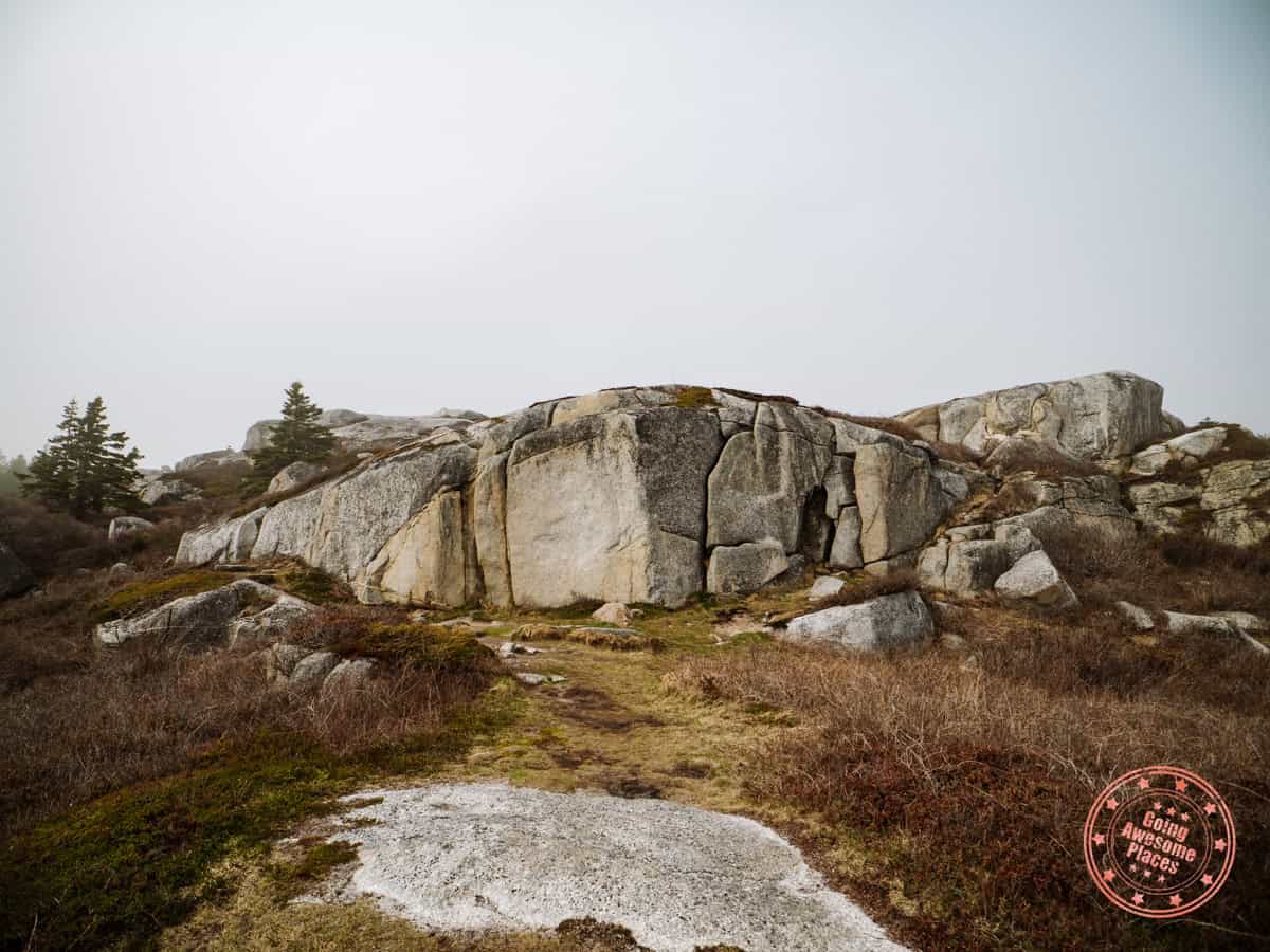 rock wall on polly cove trail
