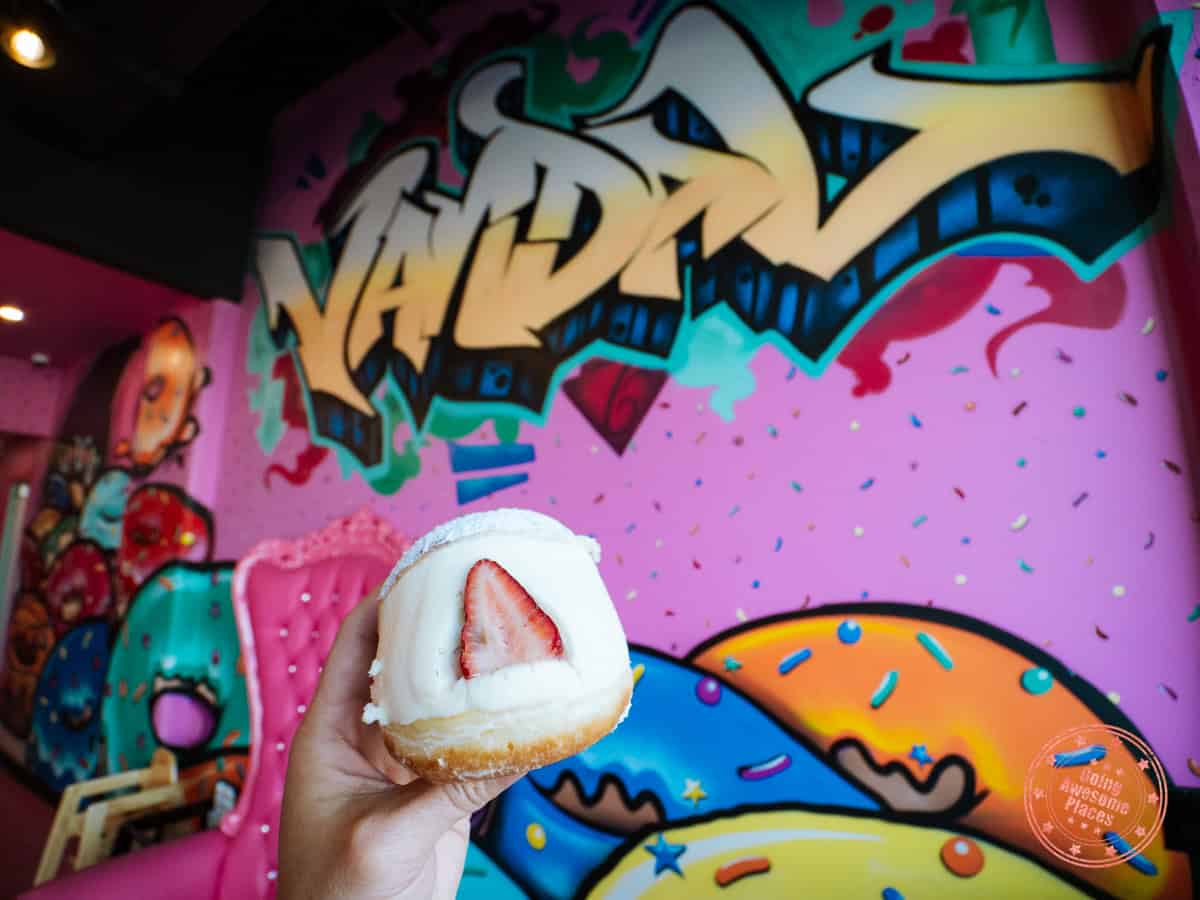 strawberry korean milk donut at vandal donuts in halifax