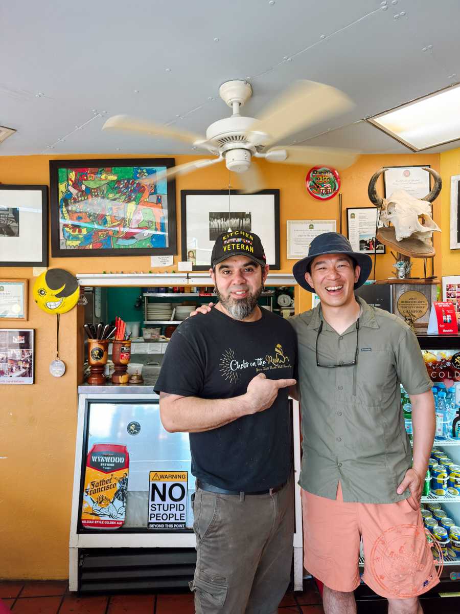 will and chef joderick at chefs on the run in homestead florida