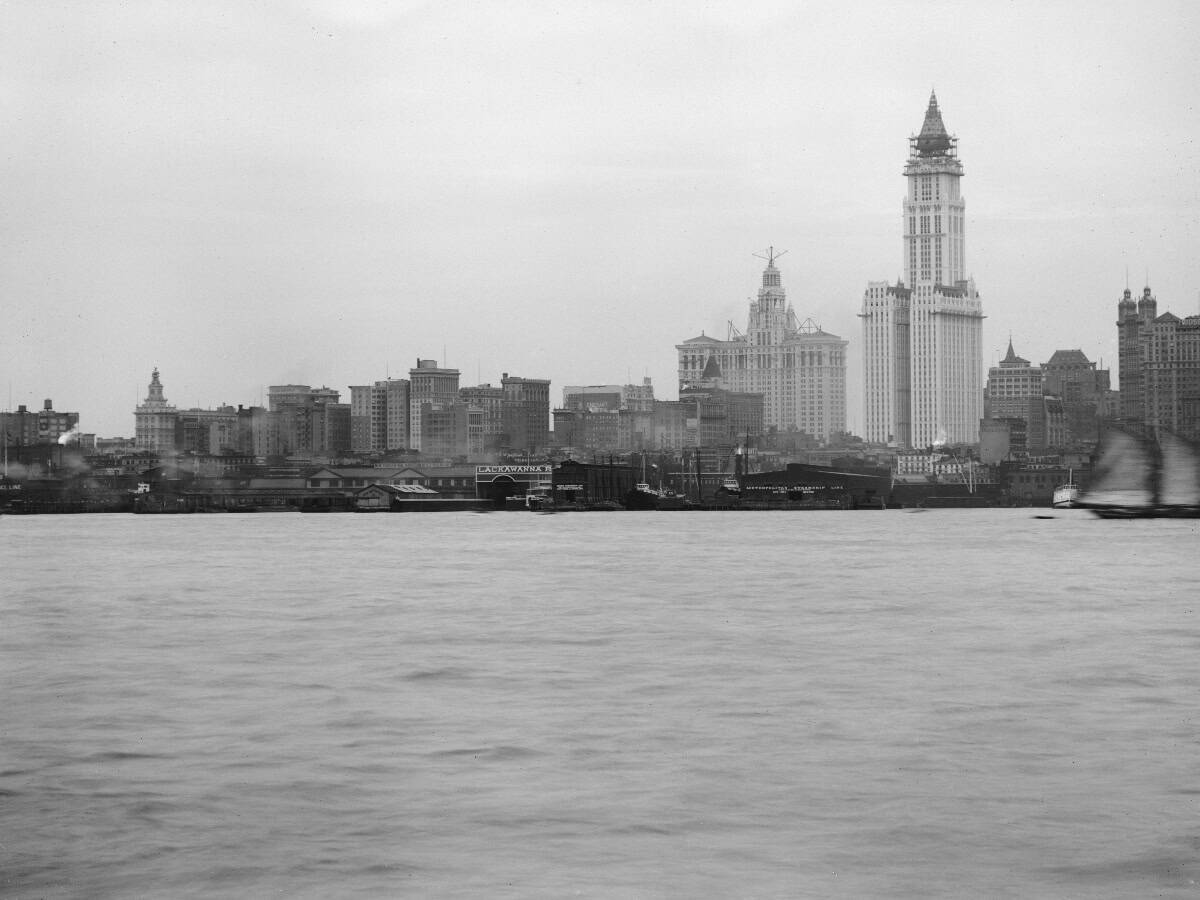 old image of new york skyline from 1900-1915