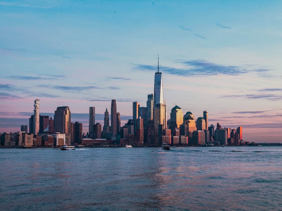 entire view of nyc from water